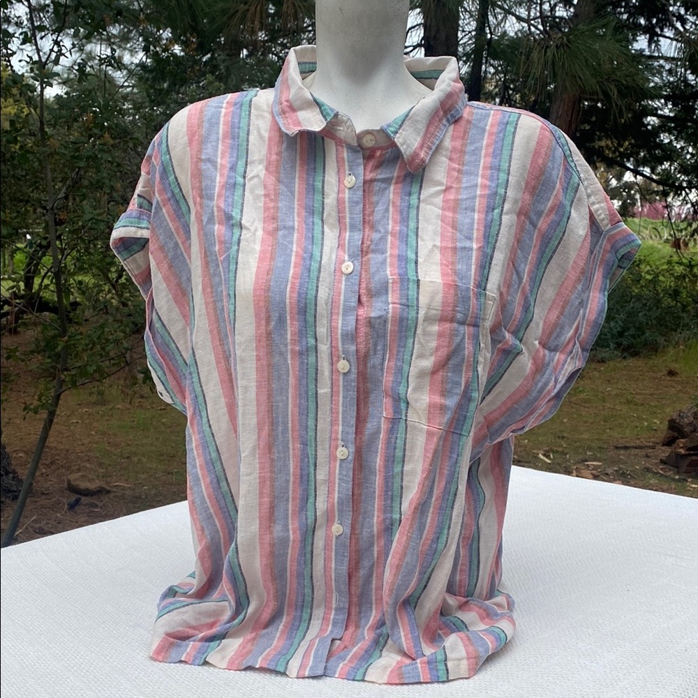 Orvis Linen Button-Up Shirt 💛 Large Like New